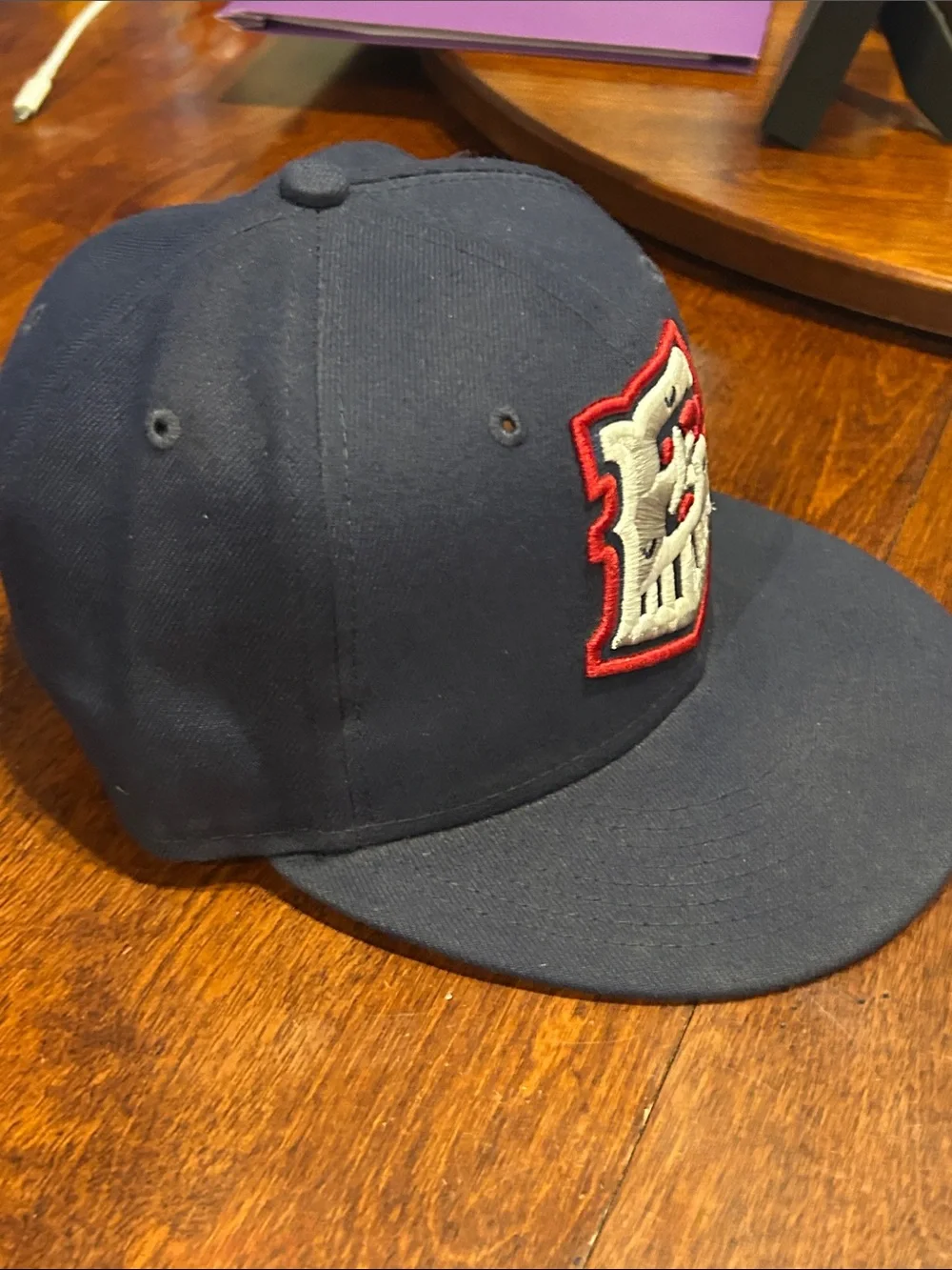 Round Rock Express 59Fifty Fitted New Era Navy Game Hat E Train Logo 6 7/8